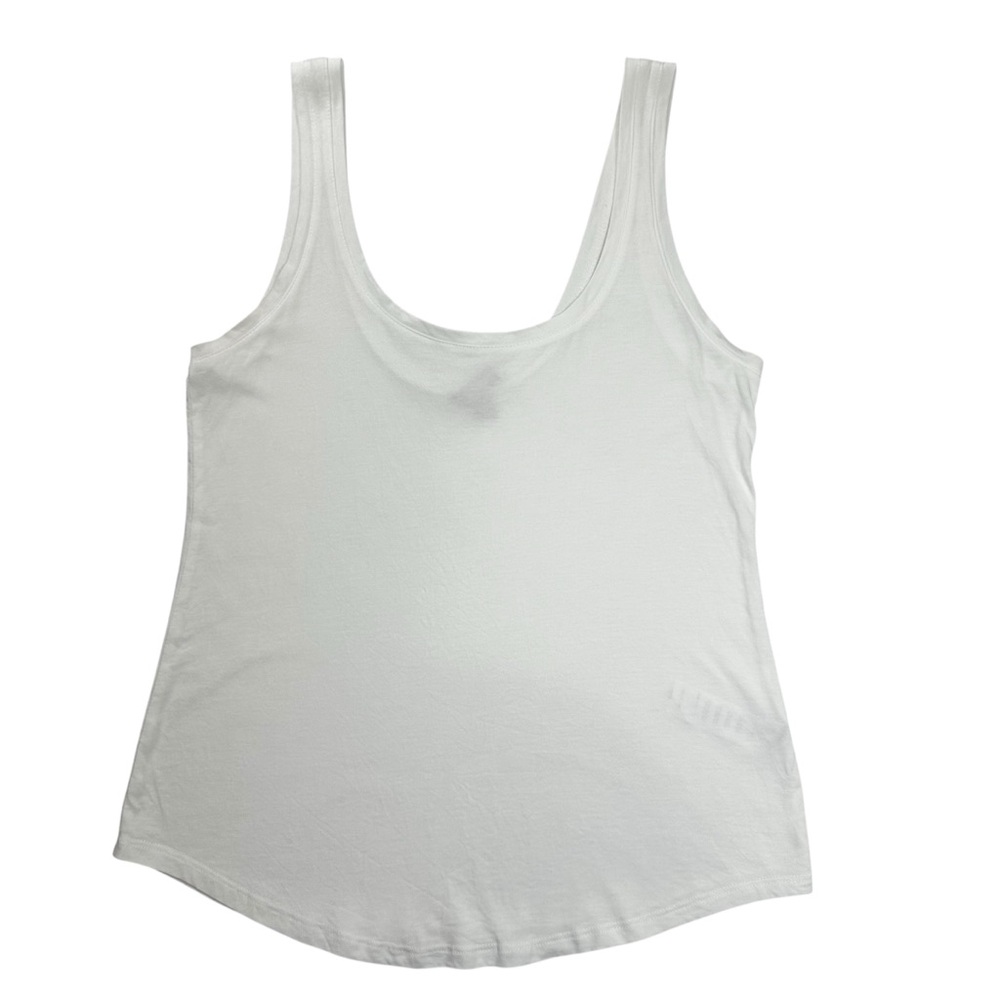 ASOS white scoop neck tank top size US 6 lightweight stretch basic